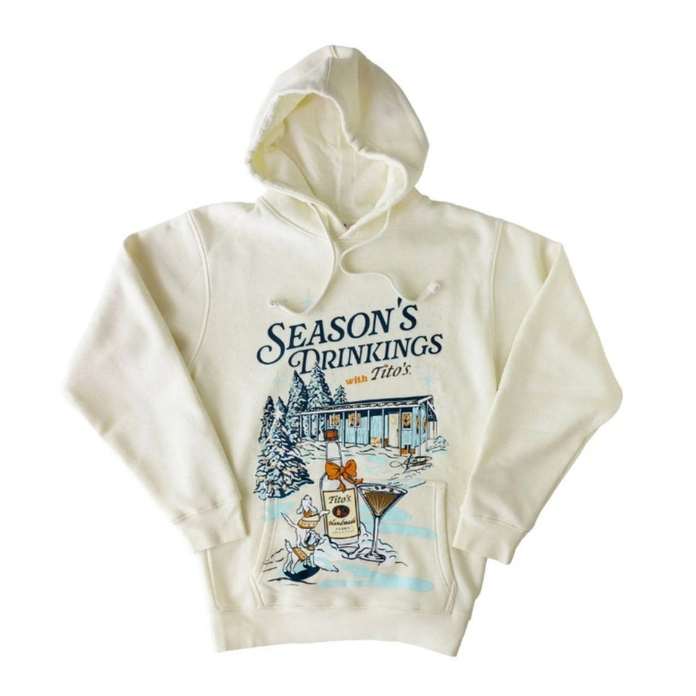 Tito's Season's Drinkings Ugly Holiday Hoodie XL